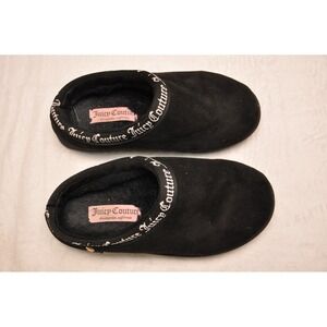 Juicy Couture Shoes Womens Size 9 Slip On Slippers Fuzzy Indoor Outdoor Crown